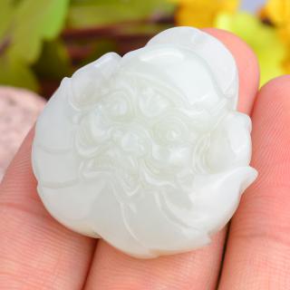 同伴 和田玉钟馗挂件 玉石天师钟馗吊坠玉坠礼物挂坠男女玉器项坠玉佩