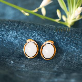 18k玫瑰金和田玉